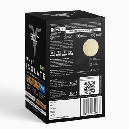 Bolt Whey Isolate Protein Piedmont Chocolate nutritional information
