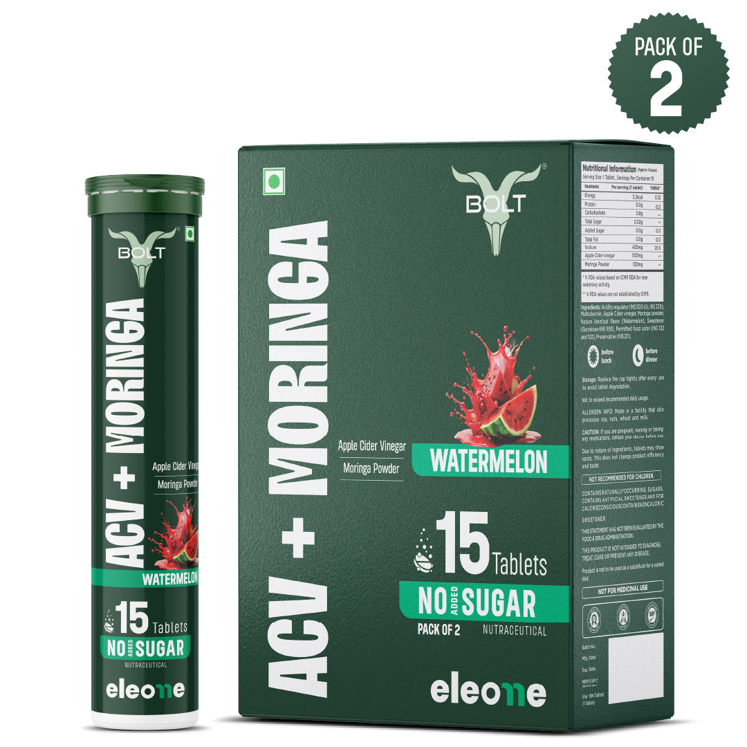 Watermelon Bolt by eleone ACV + Moringa supplement 