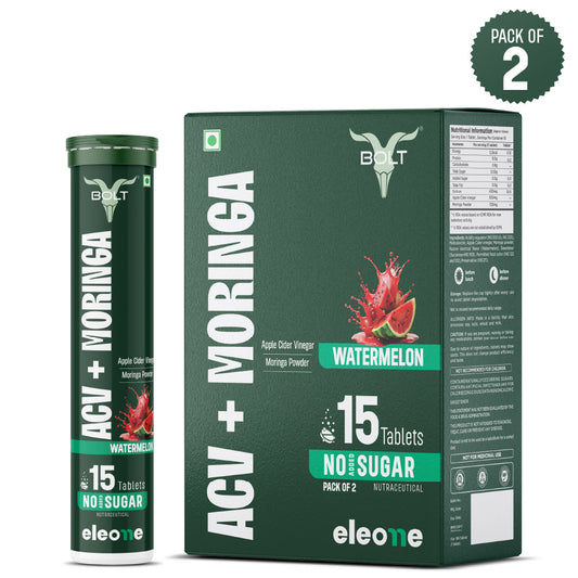 Watermelon Bolt by eleone ACV + Moringa tablets in India 