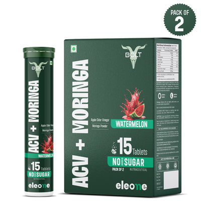 Watermelon Bolt by eleone ACV + Moringa tablets in India 