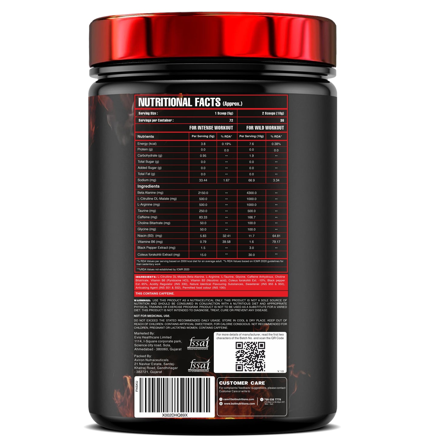Citrus Blaze, head shot pre workout supplement  nutrition facts