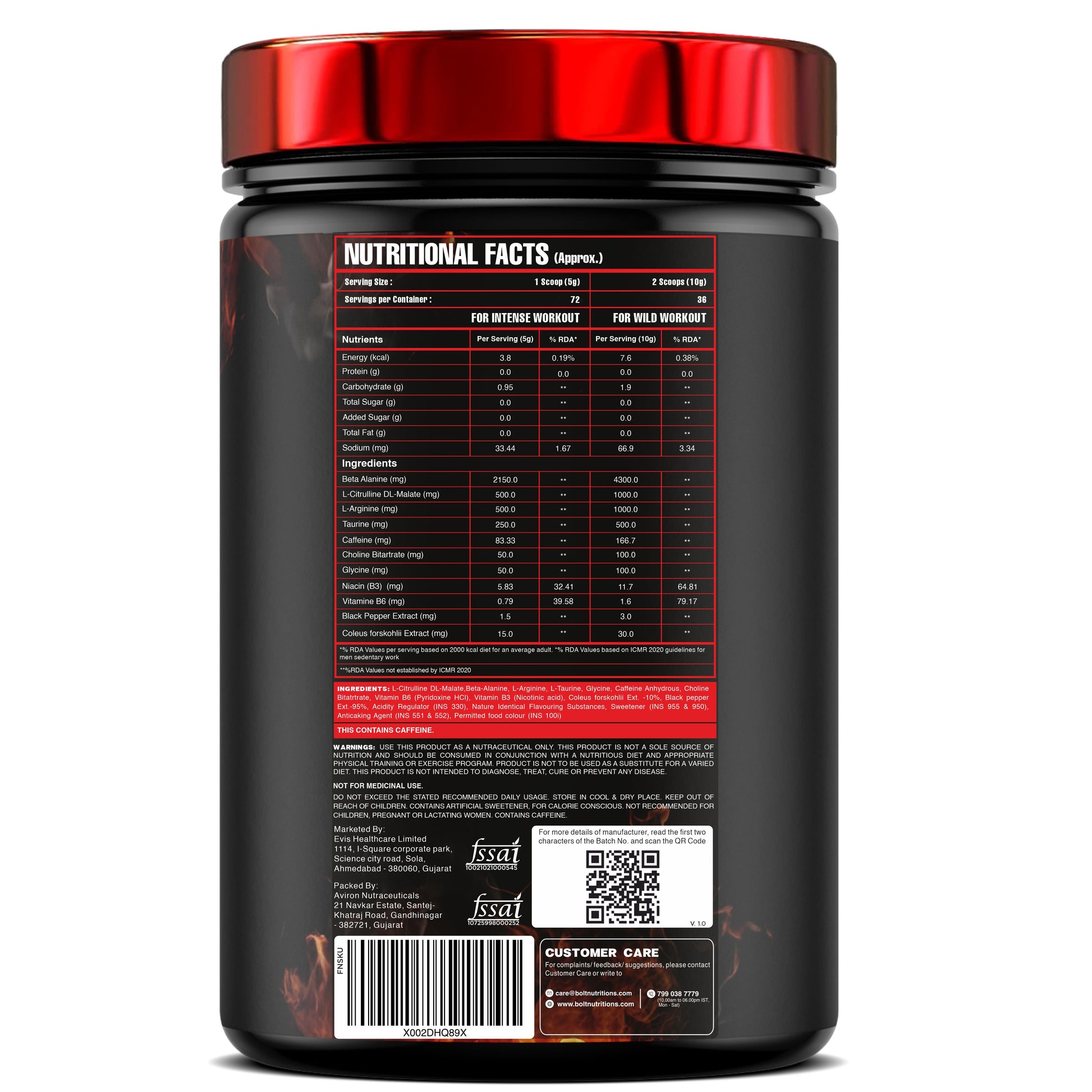 Citrus Blaze, head shot pre workout supplement  nutrition facts