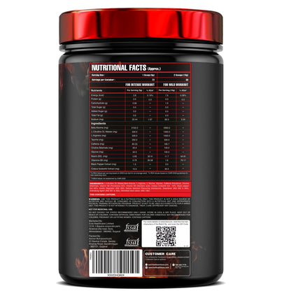 Citrus Blaze, head shot pre workout supplement  nutrition facts