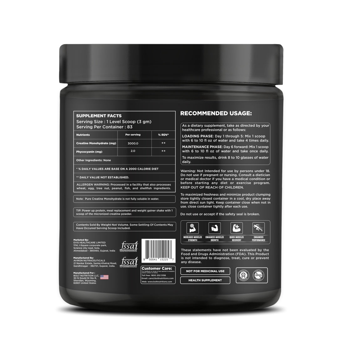 unflavoured, best creatine supplement container with label on a white background