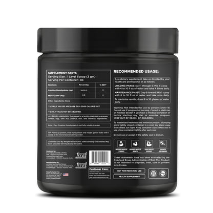 unflavoured, best creatine supplement container with label on a white background