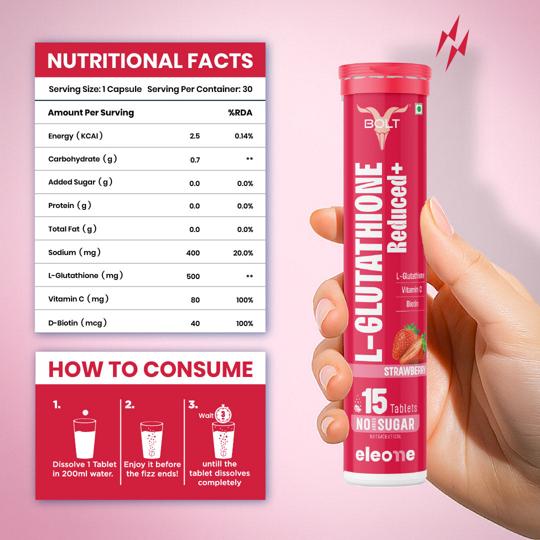 Strawberry L-Glutathione Reduced+ supplement 