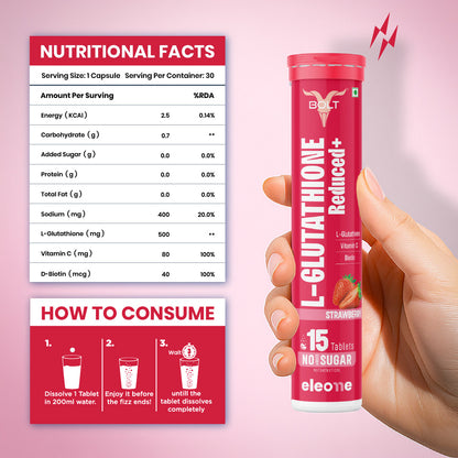 Strawberry L-Glutathione Reduced+ supplement 