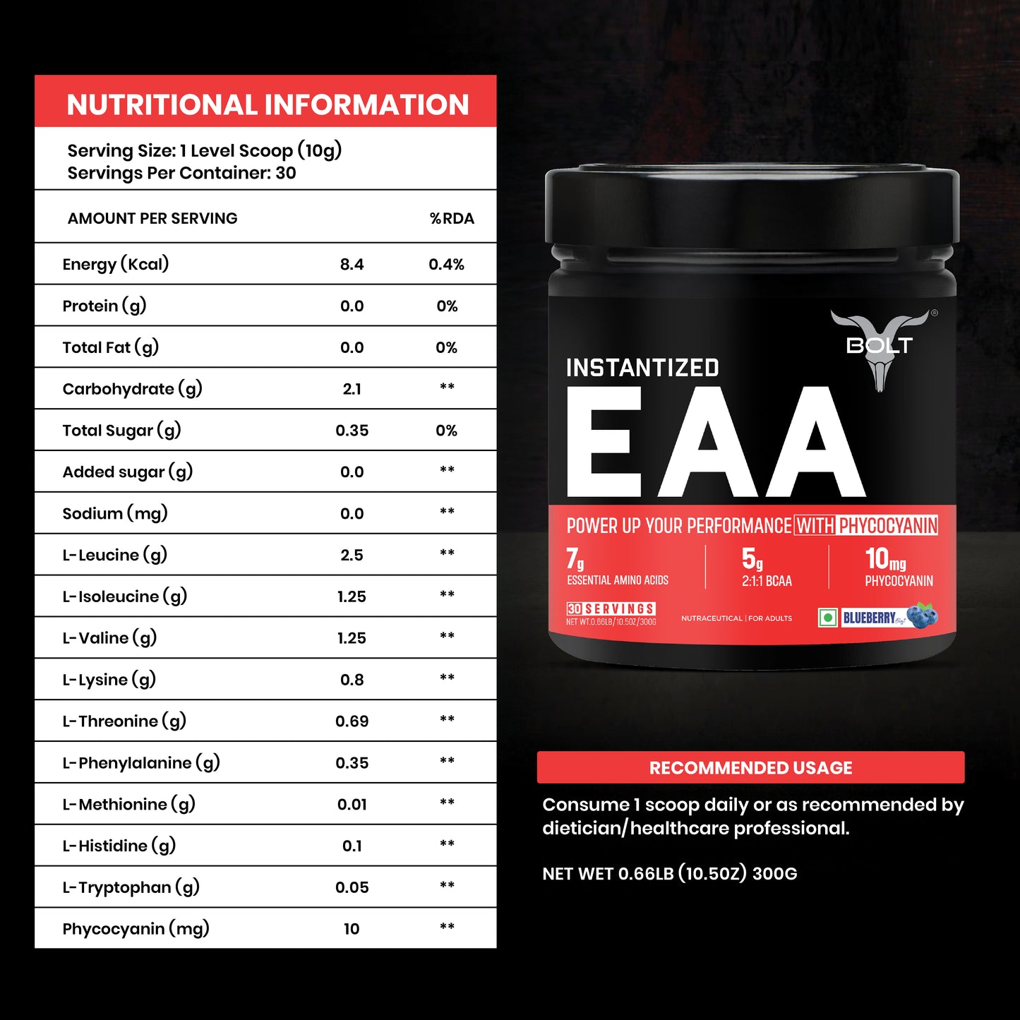 Blueberry -Bolt EAA supplement 