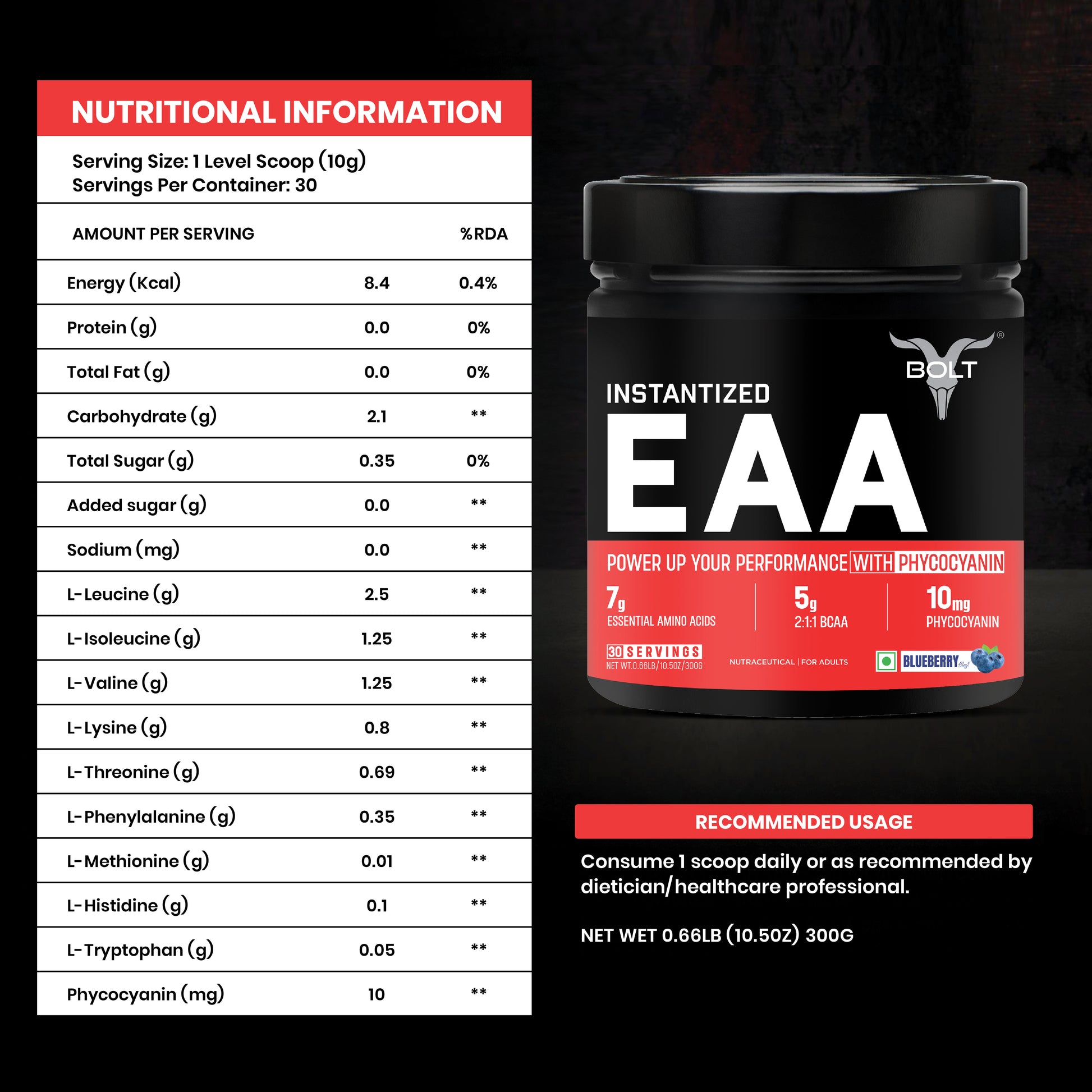 Blueberry -Bolt EAA supplement 