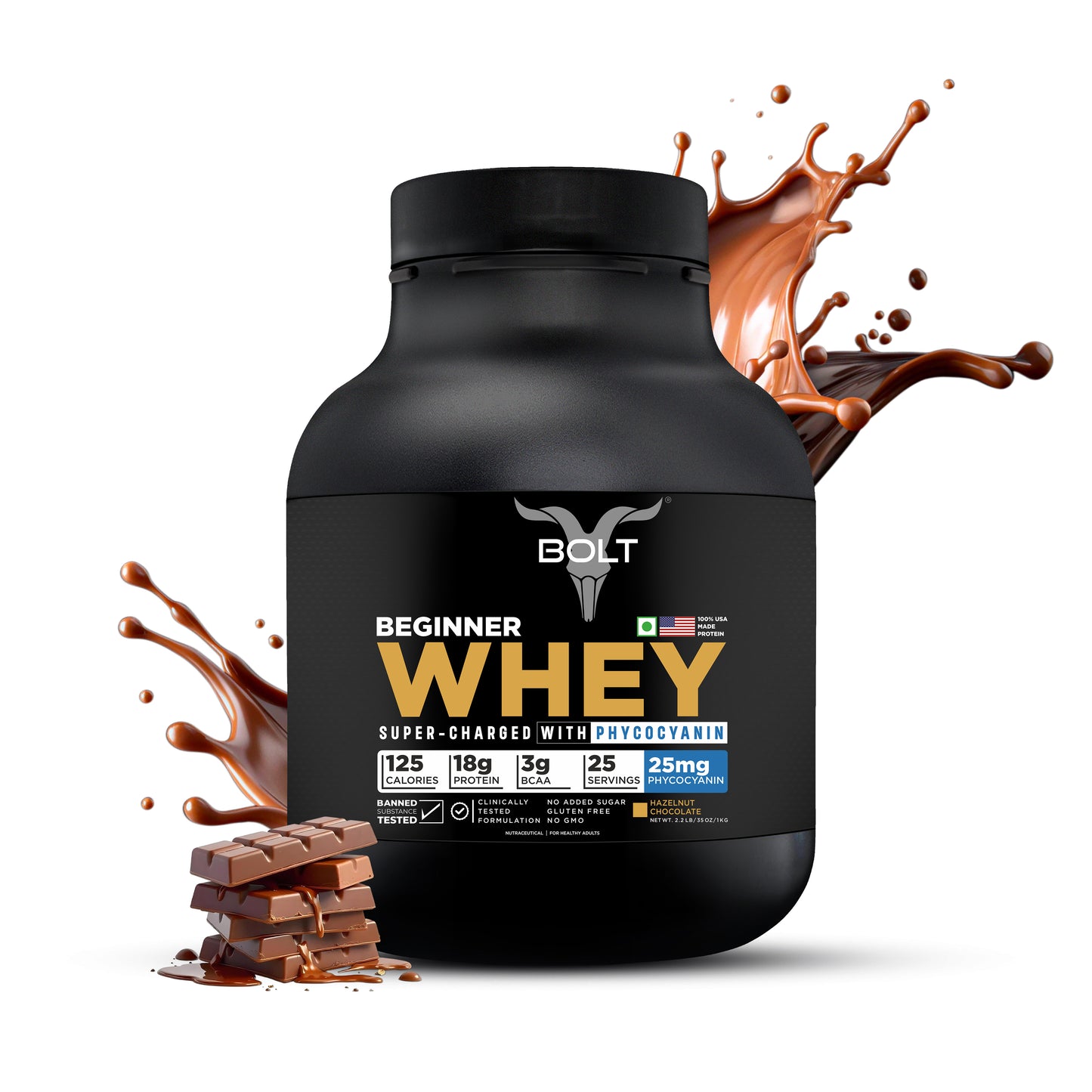 Bolt Beginner Whey Protein | 2LB, 25 Servings