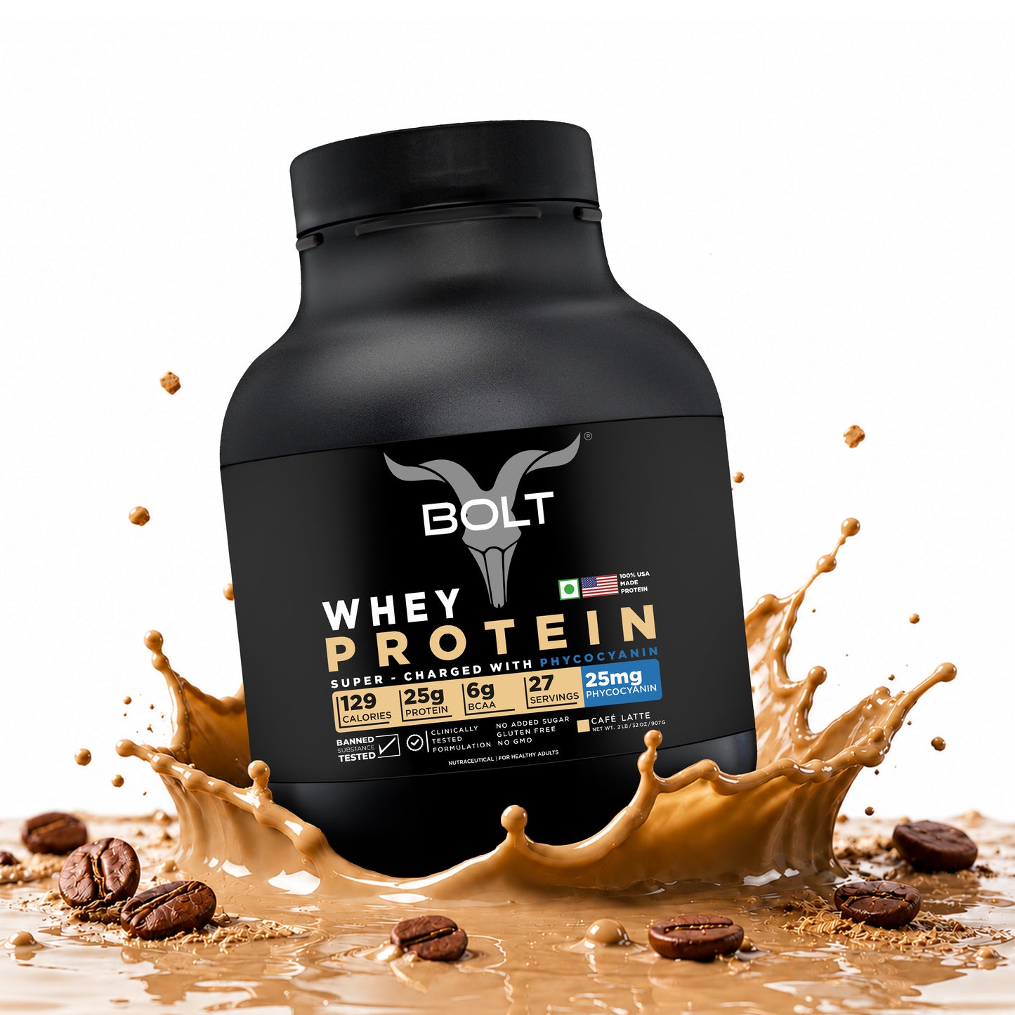 whey protein with cafe latte flavour