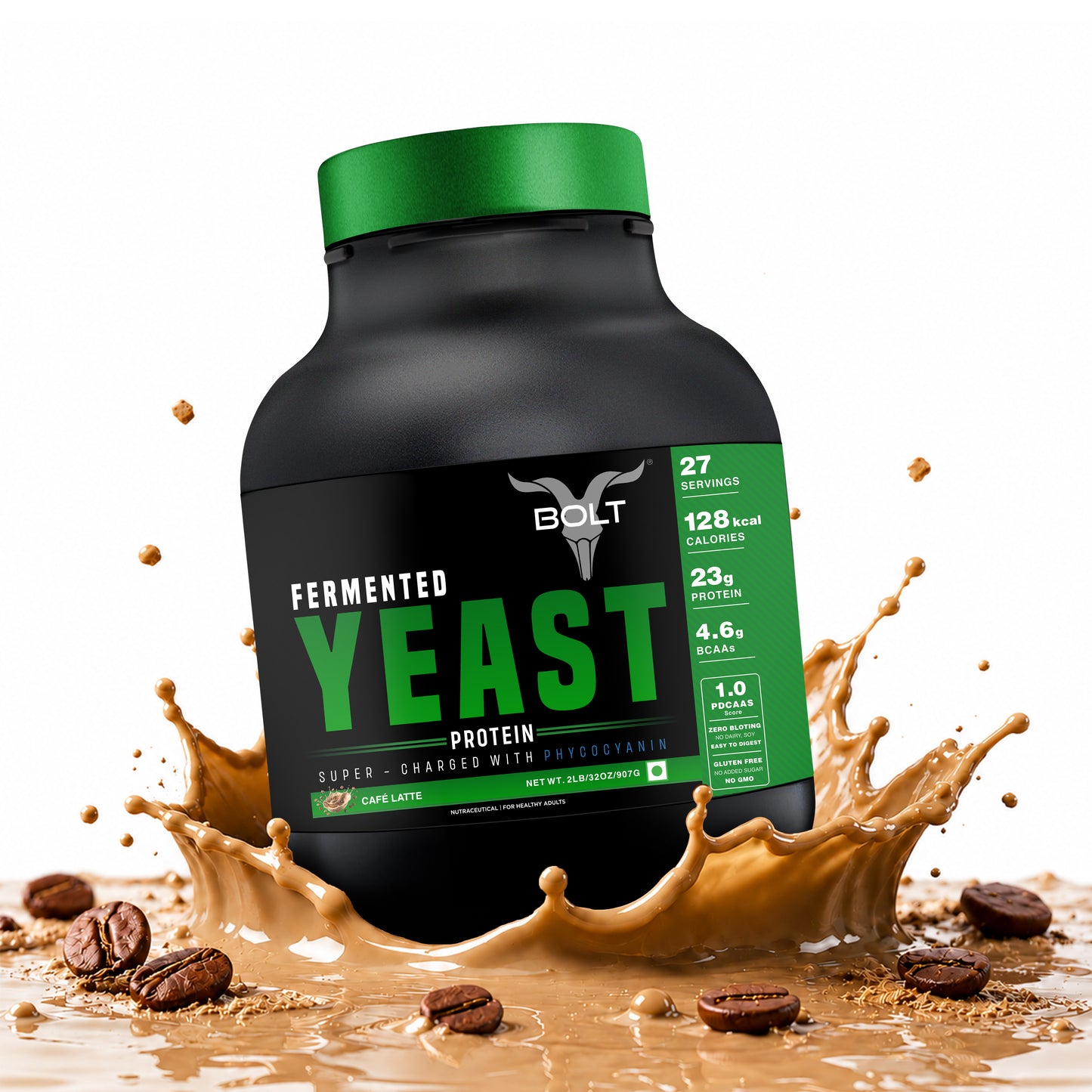 bolt fermented yeast protein cafe latte flavour