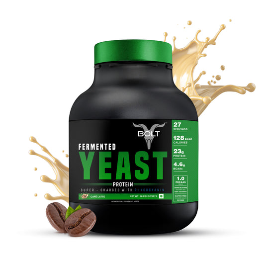 Bolt fermented yeast protein with cafe latte
