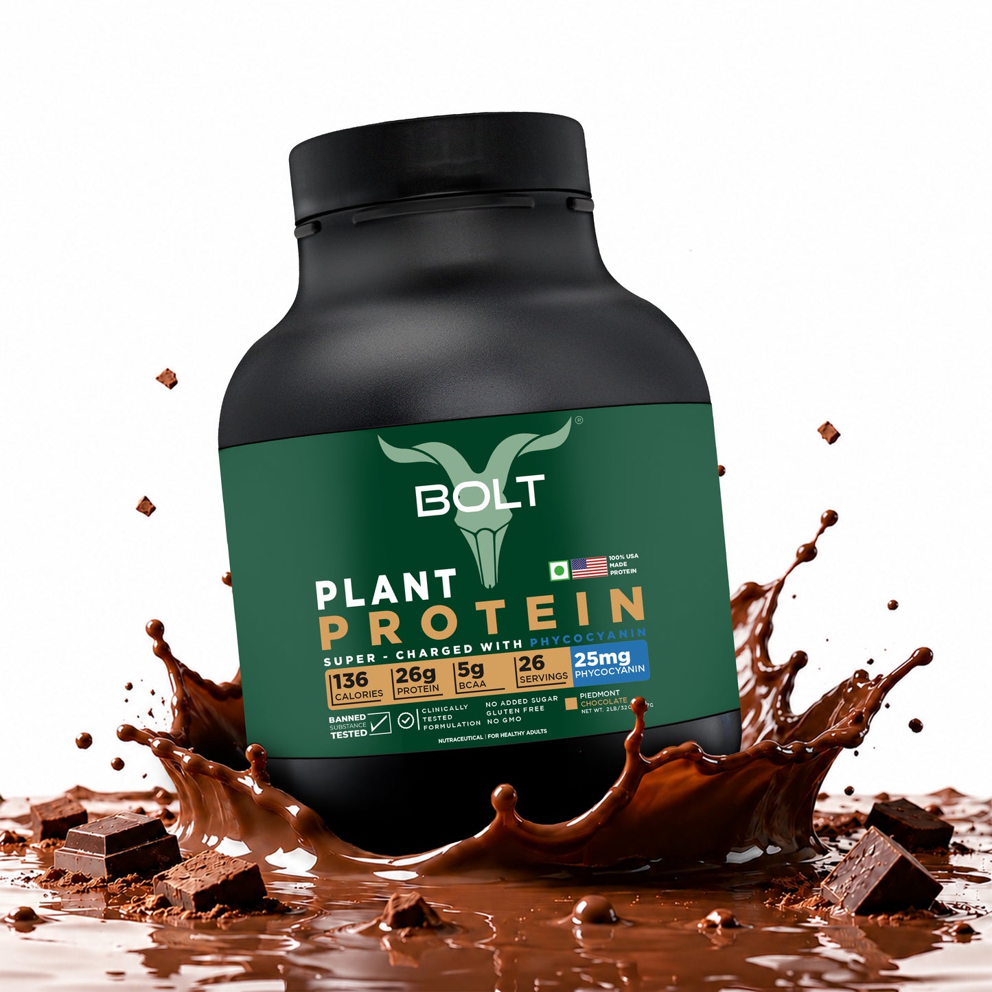 bolt plant based protein piedmont chocolate flavour