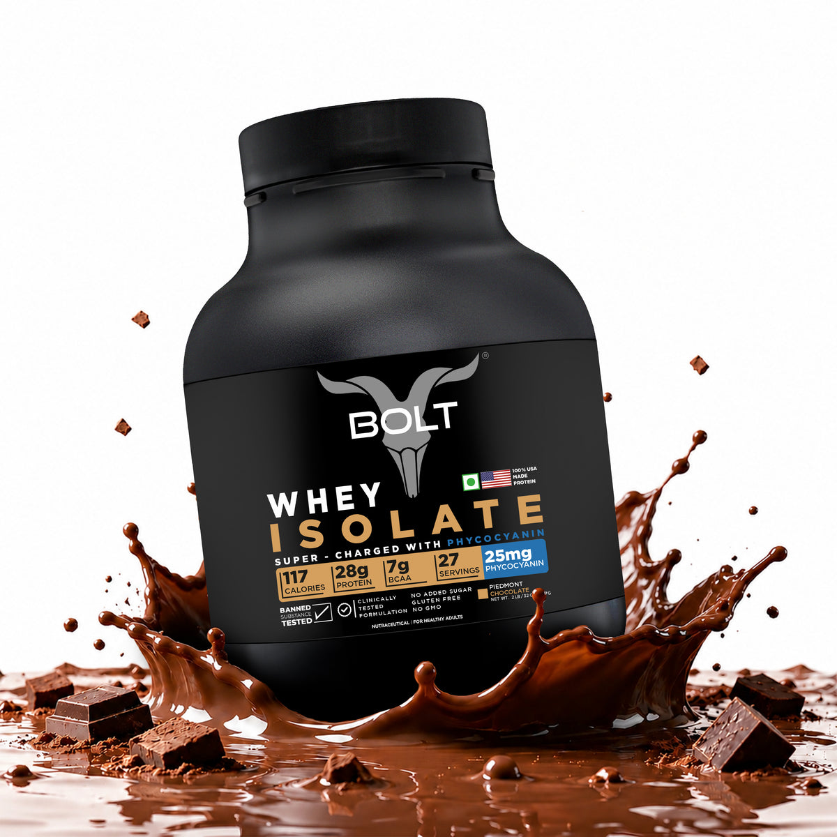 Bolt Whey Isolate Protein Powder | 2LB, 27 Servings