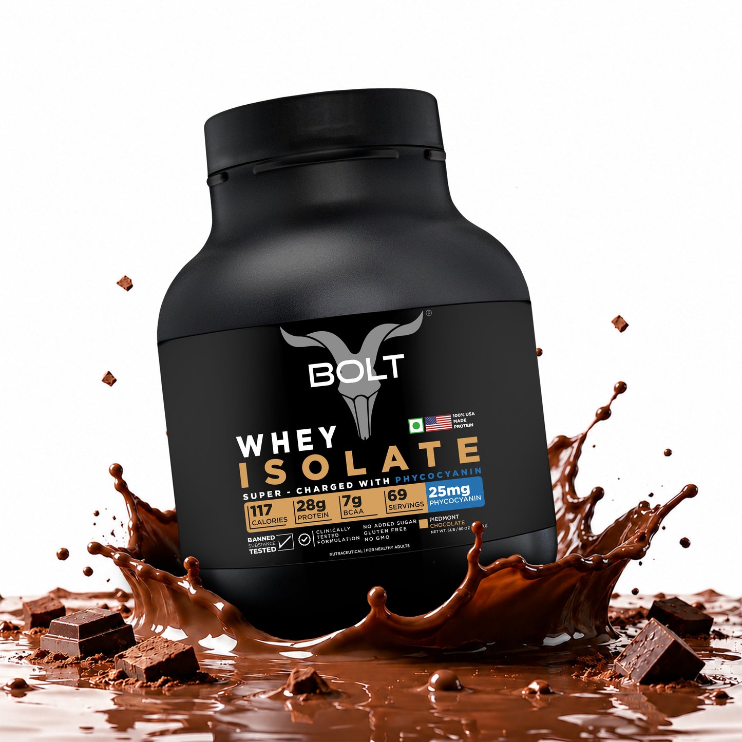 whey isolate 5kg with piedmont chocolate