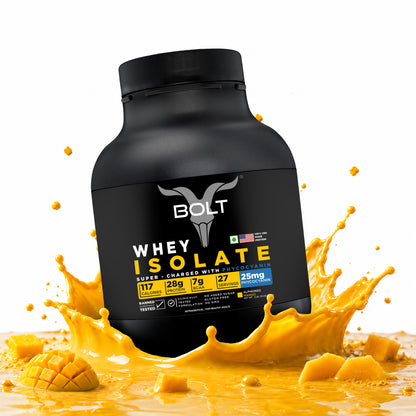 whey isolate with alphonso mango flavour