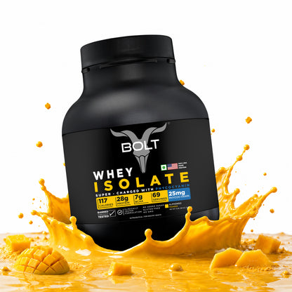 whey isolate 5kg with alphonso mango flavour