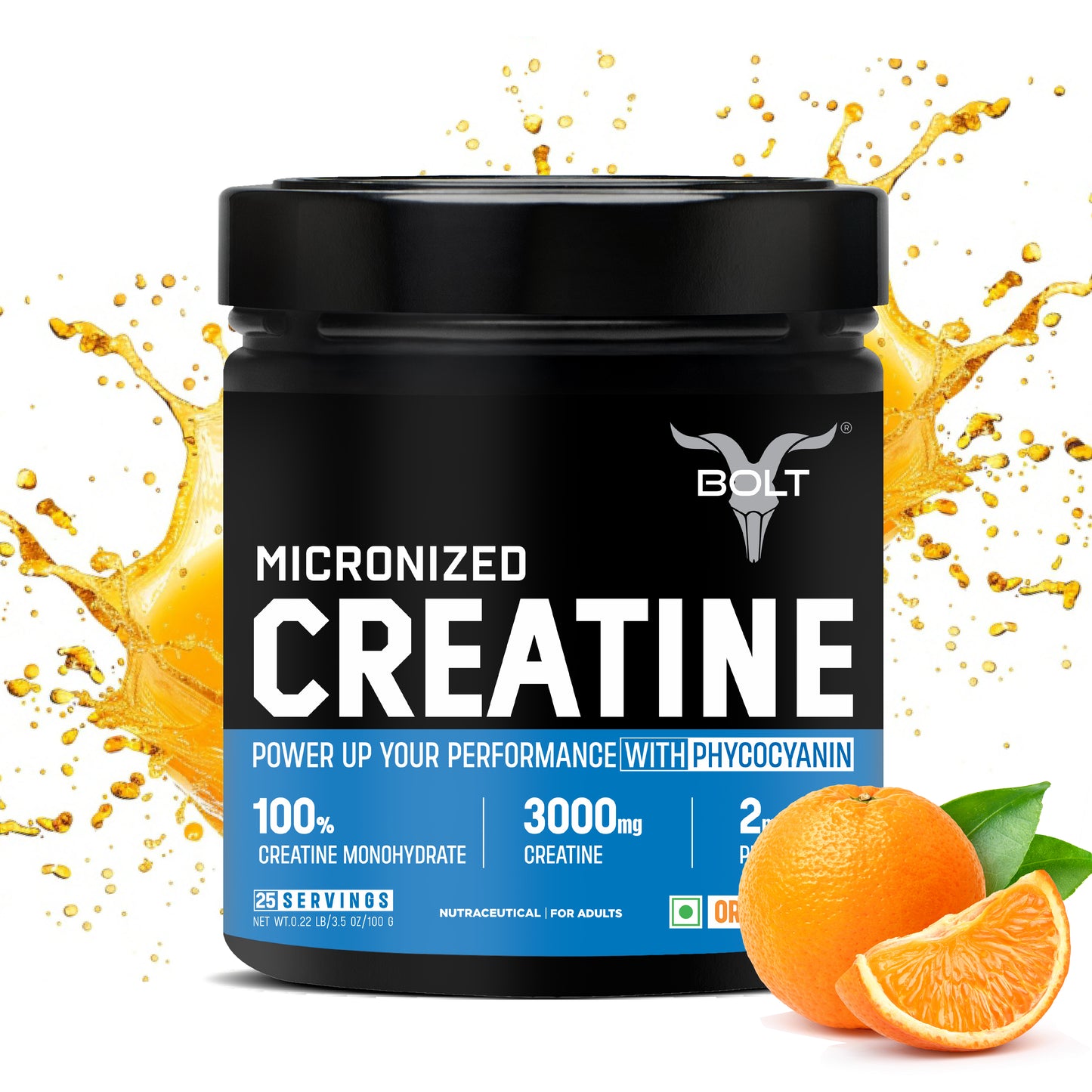 bolt micronized creatine orange flavour
