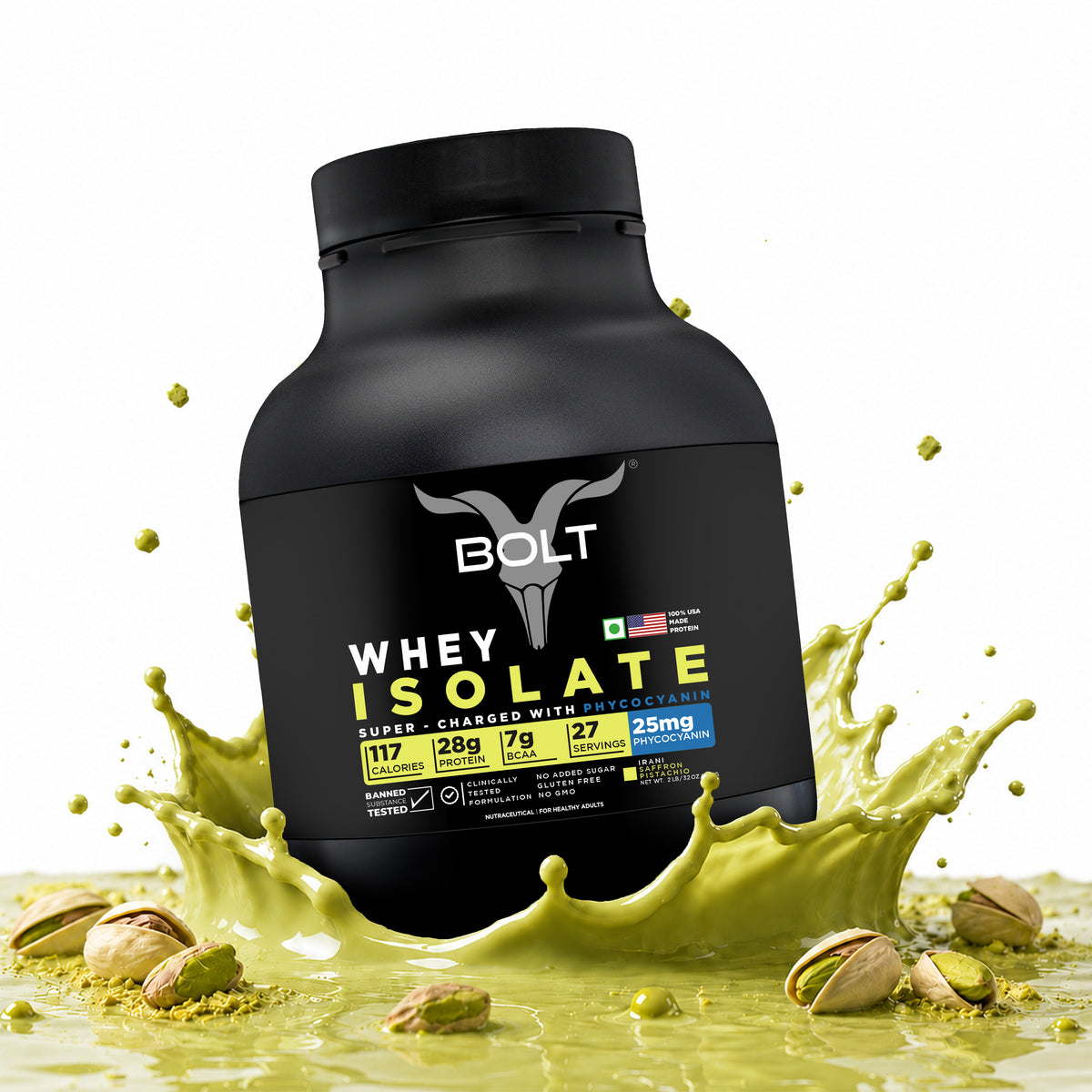 Bolt Whey Isolate Protein Powder | 2LB, 27 Servings