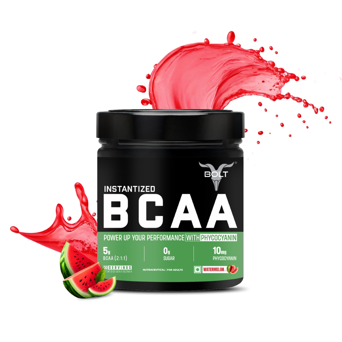 Bolt Instantized BCAA | 5g BCAAs in 2:1:1 Ratio | USA Formulation & Origin