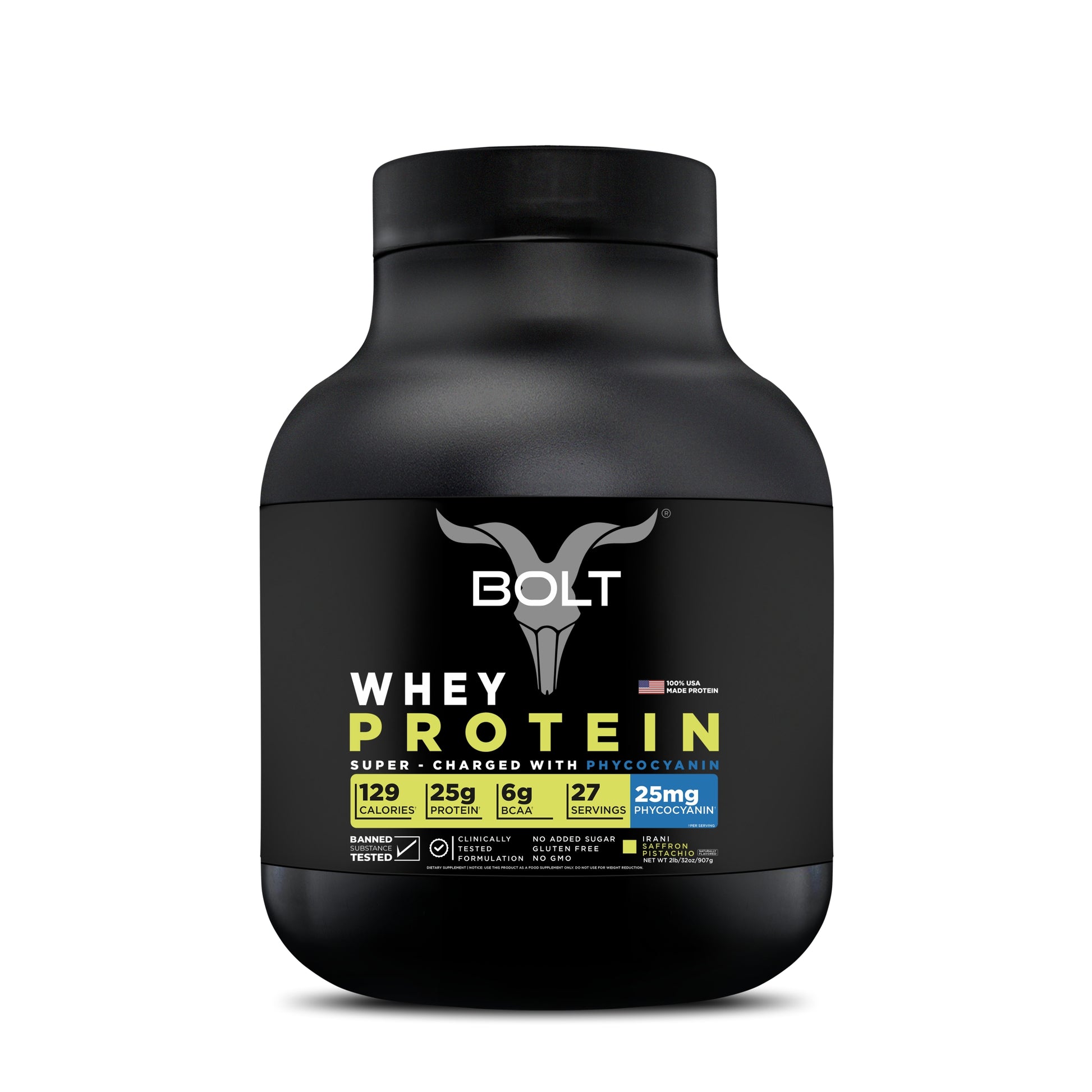 whey protein powder, irani saffron pistachio