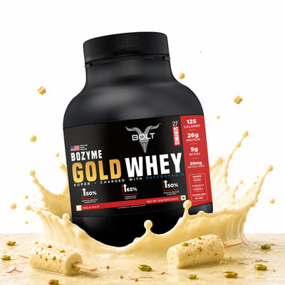 bolt gold whey protein malai kulfi flavour