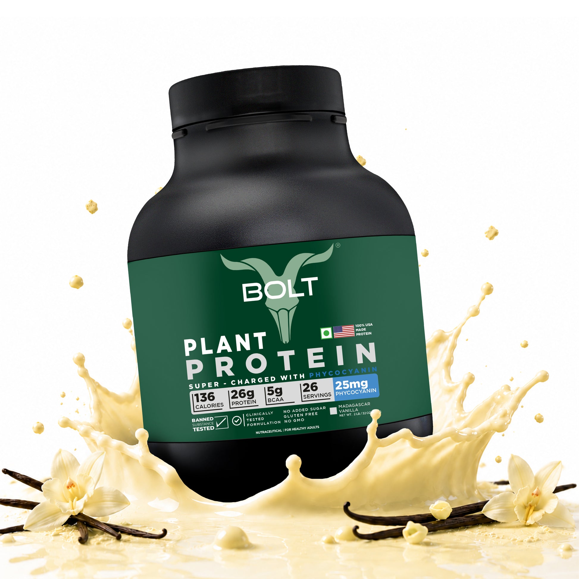 bolt plant based protein madagascar vanilla flavour