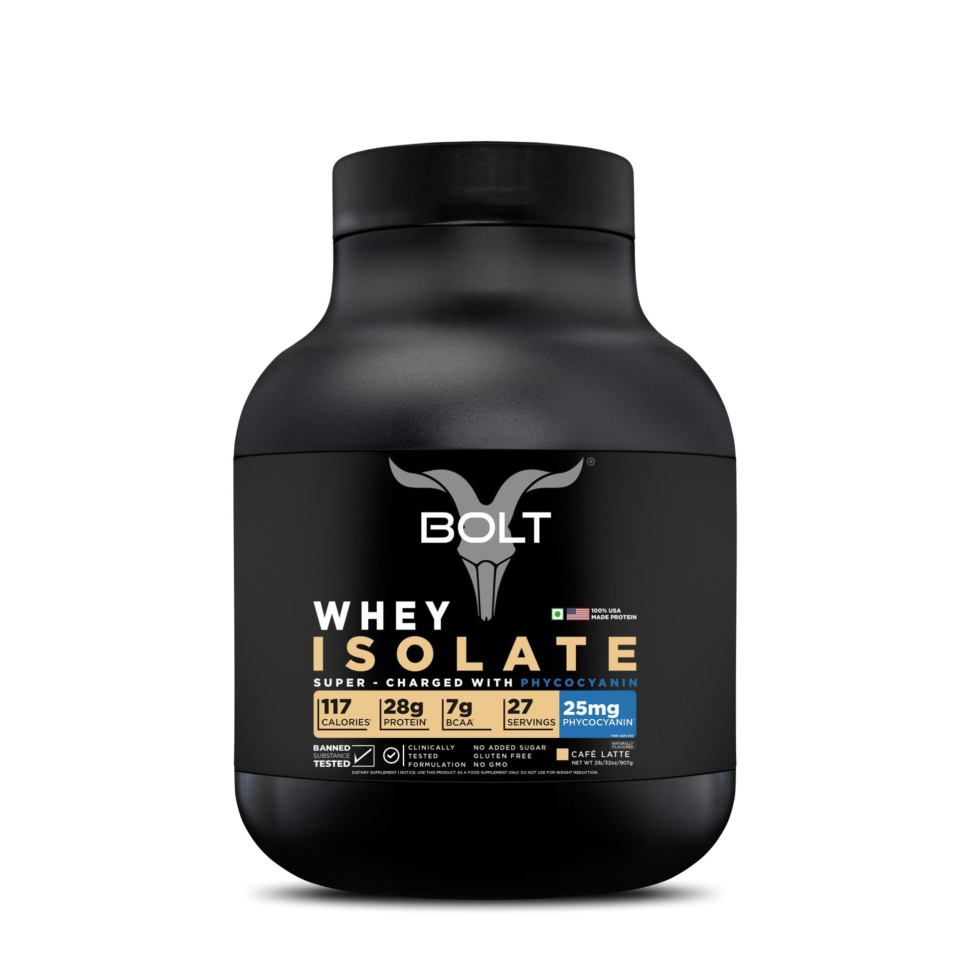 cafe latte, whey protein isolate powder